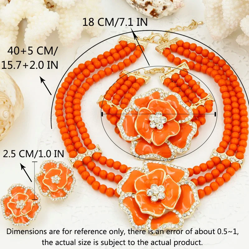 Liffly Африканский бисер комплект ювелирных изделий колье Свадебные украшения