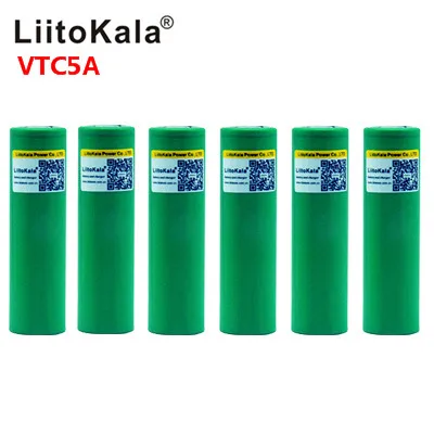 Аккумуляторная литий-ионная батарея liitokala 3 7 в 2600 мАч VTC5A 18650 Akku US18650VTC5A 35A |