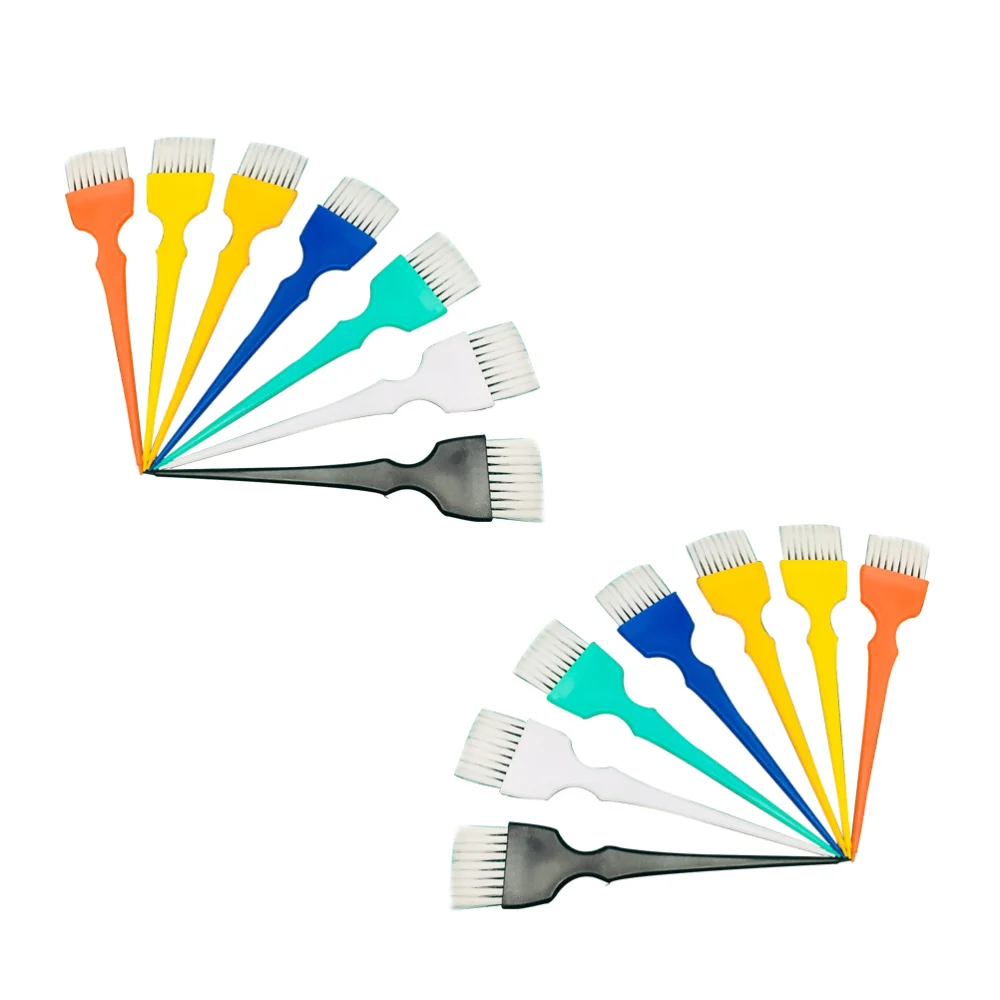 

7pcs Random Color Brush Hair Dyeing Tool Hair Coloring Brush Highlights Color Mixing Stirrer Kit For Hairdressing