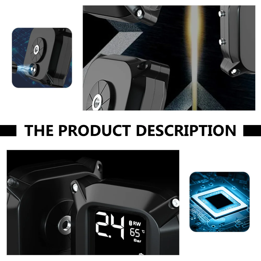 

1 Set Useful Solar Tire Pressure Monitor High Precision Tire Pressure Detector