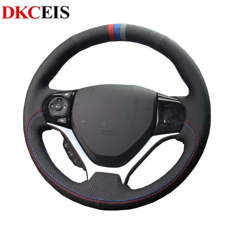 Замшевая Кожаная оплетка на руль для Honda Civic 9 2012 2013 2014 2015|Чехлы руль| |