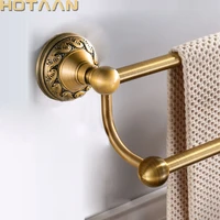 antique brass bathroom towel holder single towel bar towel rack solid aluminium towel rail 3040455060cm bathroom accessories