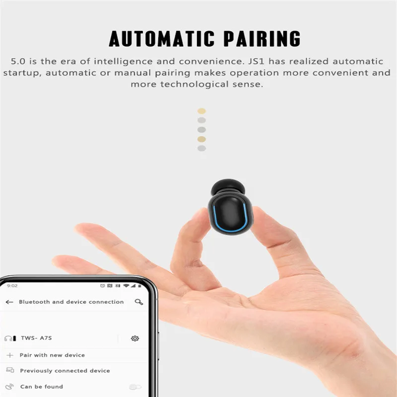 TWS Bluetooth стерео беспроводные наушники с шумоподавлением спортивные для бега