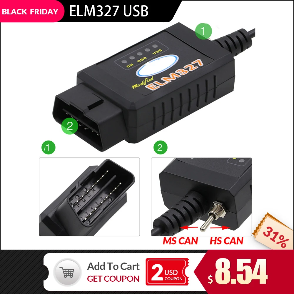 ELM327 Bluetooth V1.5 Wifi USB FTDI чип с переключателем кодов ELM 327 для ford HS CAN и MS CAN OBD2 диагностический инструмент