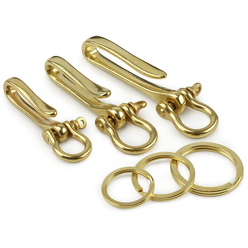 Латунный брелок латунный U образный ключ крючок медные крючки пряжка инструмент