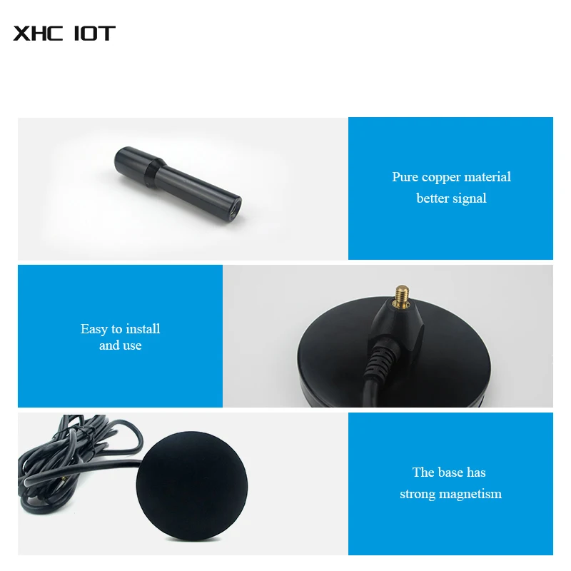 2.4GHz Sucker Omnidirectional Wifi Antenna Aerial SMA-J 5dbi Magnetic Base 3m Feeder External Cable XHCIOT TX2400-TB-300