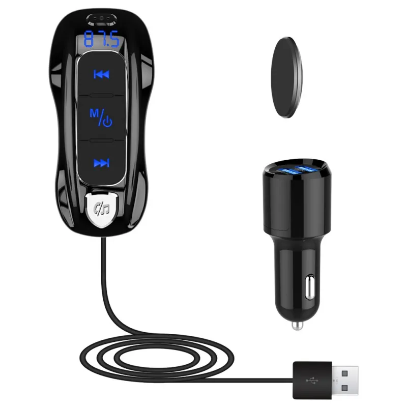 Новый Bluetooth 5 0 автомобильный комплект громкой связи fm передатчик MP3 плеер PD3.0