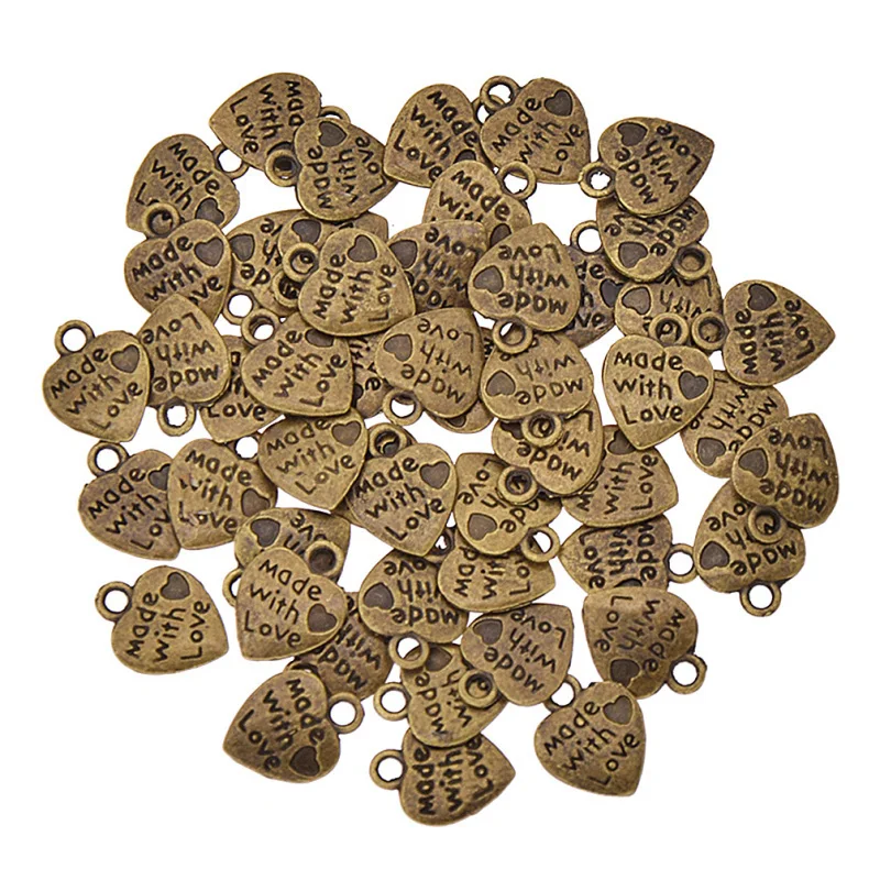 Металлические этикетки для одежды ручной работы с буквенным принтом 50 шт.