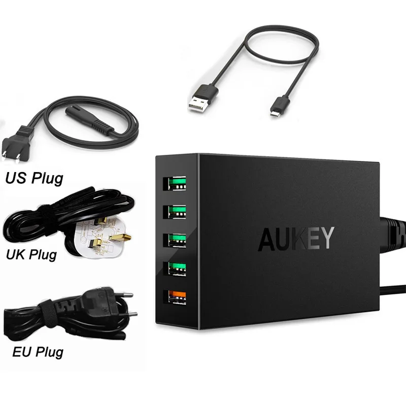 AUKEY PA T15 Быстрая зарядка 5 портов настенное зарядное устройство с быстрой зарядкой
