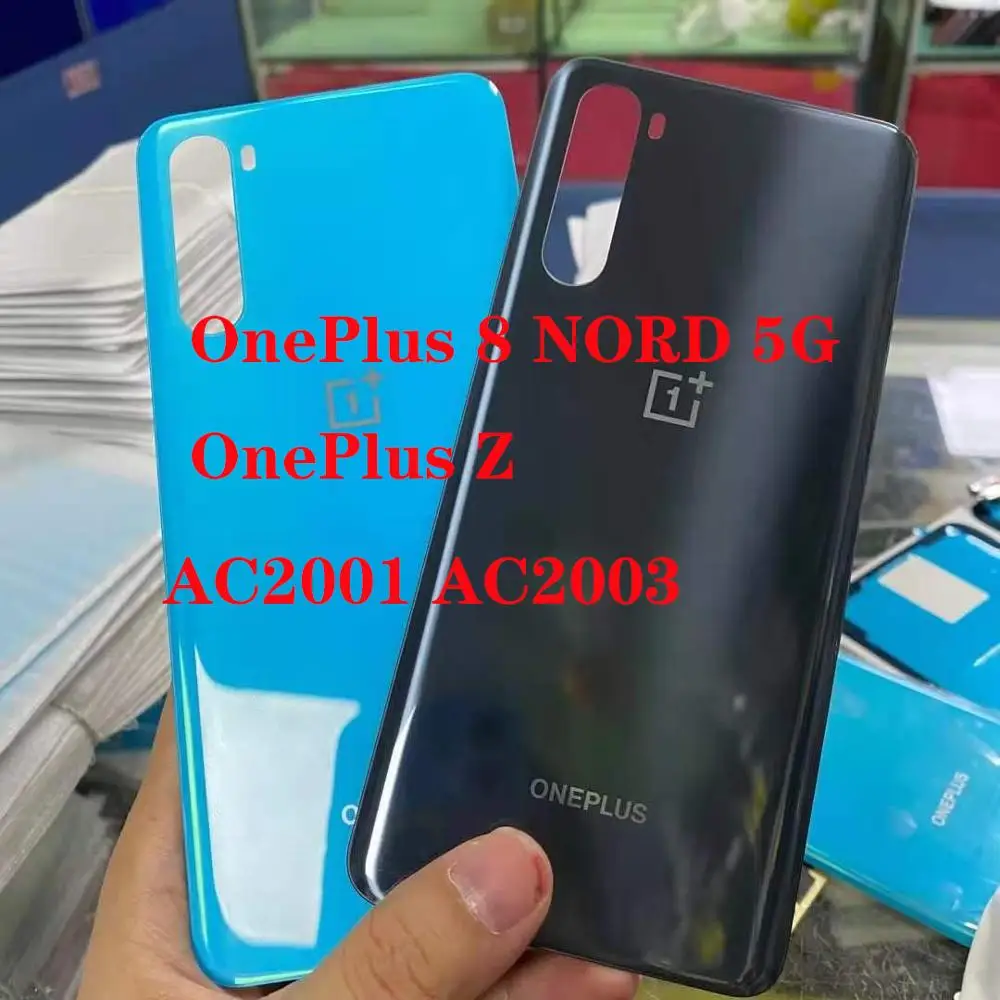 

For OnePlus 8 NORD 5G For OnePlus Z Battery Cover Back Glass Rear Door Housing Case Back Panel Battery Cover With Adhesive