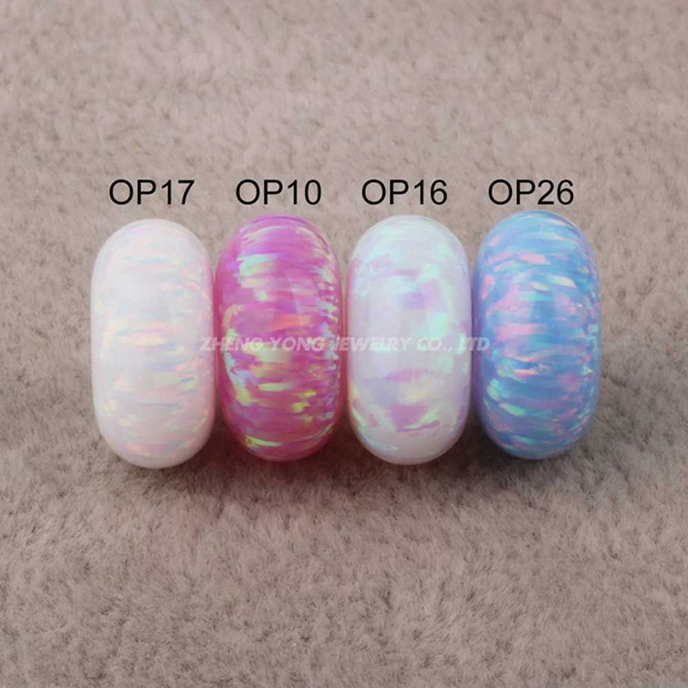 1 шт./лот 14 мм Синтетические опаловые бусины круглой формы с размером отверстия 5