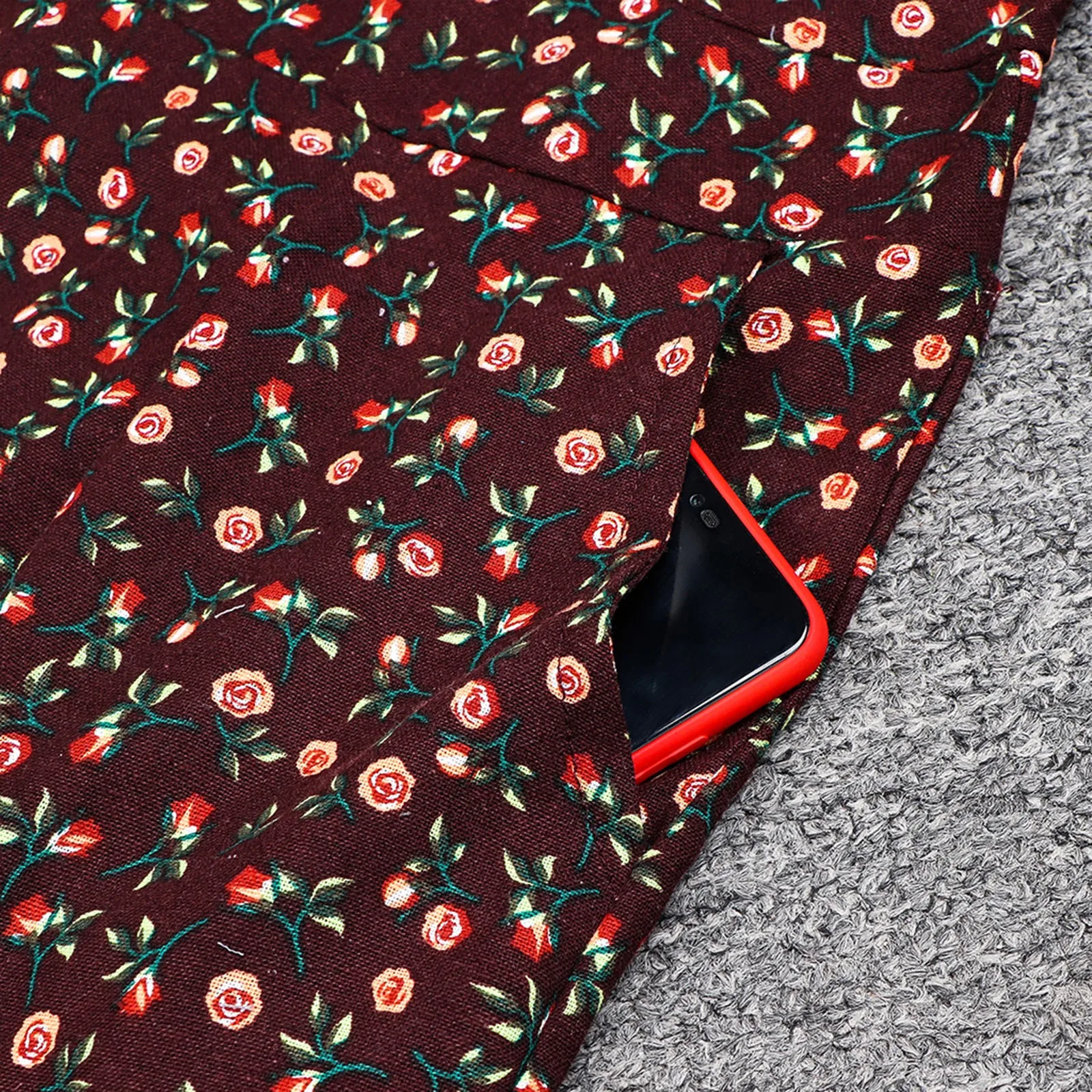 

Monos Women's Jumpsuit Summer Floral Prints Straps Wide Leg With Pockets Vintage Jumpsuit Female High Waist Silm Jumpsuit#35