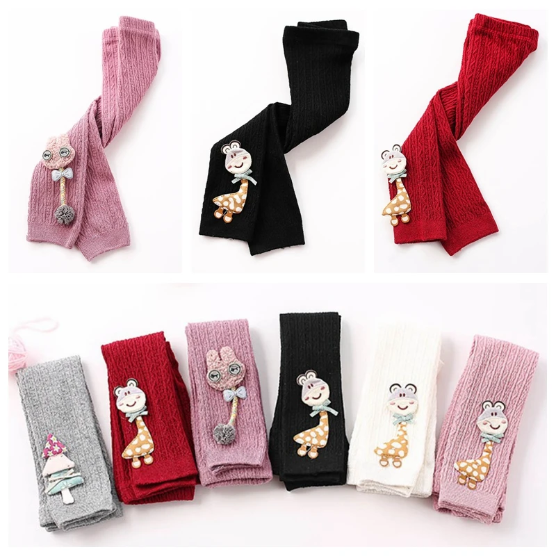 Леггинсы для маленьких девочек мягкие детские штаны с героями мультфильмов