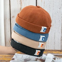 men vintage docker cap brimless hat men hip hop beanie hat cotton adjustable solid color literary landlord sailor cap wome