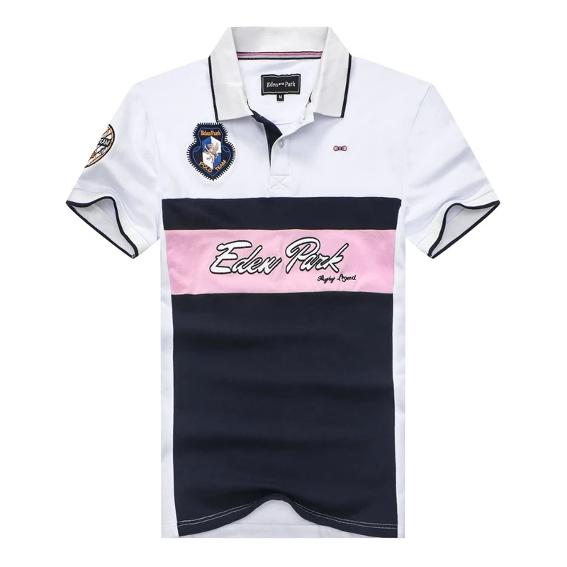 

Polo team Badge Men Short sleeve Casual rugby Shirt camisa embroidered eden polos masculine park Style Male Slim fit shirts