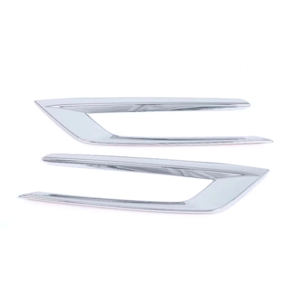 2x Car ABS Chrome Grill Front Rear Fog Light Lamp Eyelid Eyebrow Molding Cover Trim Decoration Fit For Volvo XC60 2018-2020 - купить по