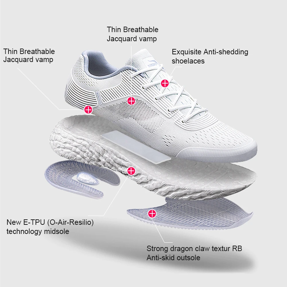 Легкие беговые кроссовки ONEMIX удобные повседневные мужские дышащая Нескользящая