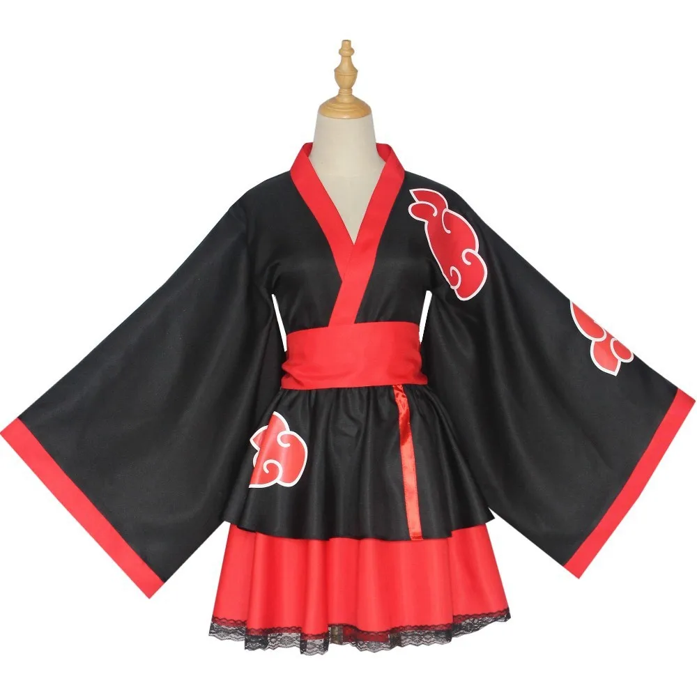 Кимоно Akatsuki Shippuden Uzumaki Naru to Hinata Kakashi Sasuke женское платье Лолита Аниме Косплей Костюм