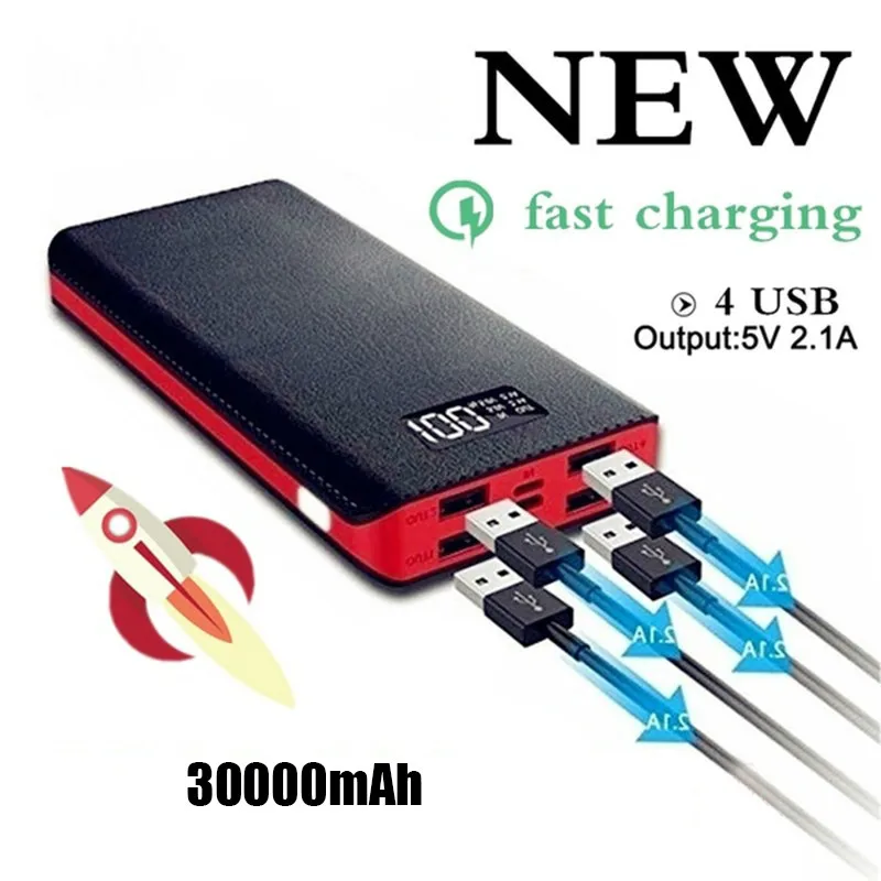 Лидер продаж мини-внешний аккумулятор на весь экран внешний 30000 мАч внешняя
