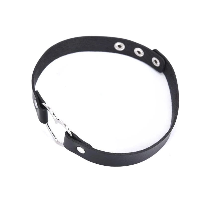 

Lady Stylish Fashion Lovely Heart Decoration Collar Necklace Vacation Jewelry PU Leather Chokers Necklace 9 Colors