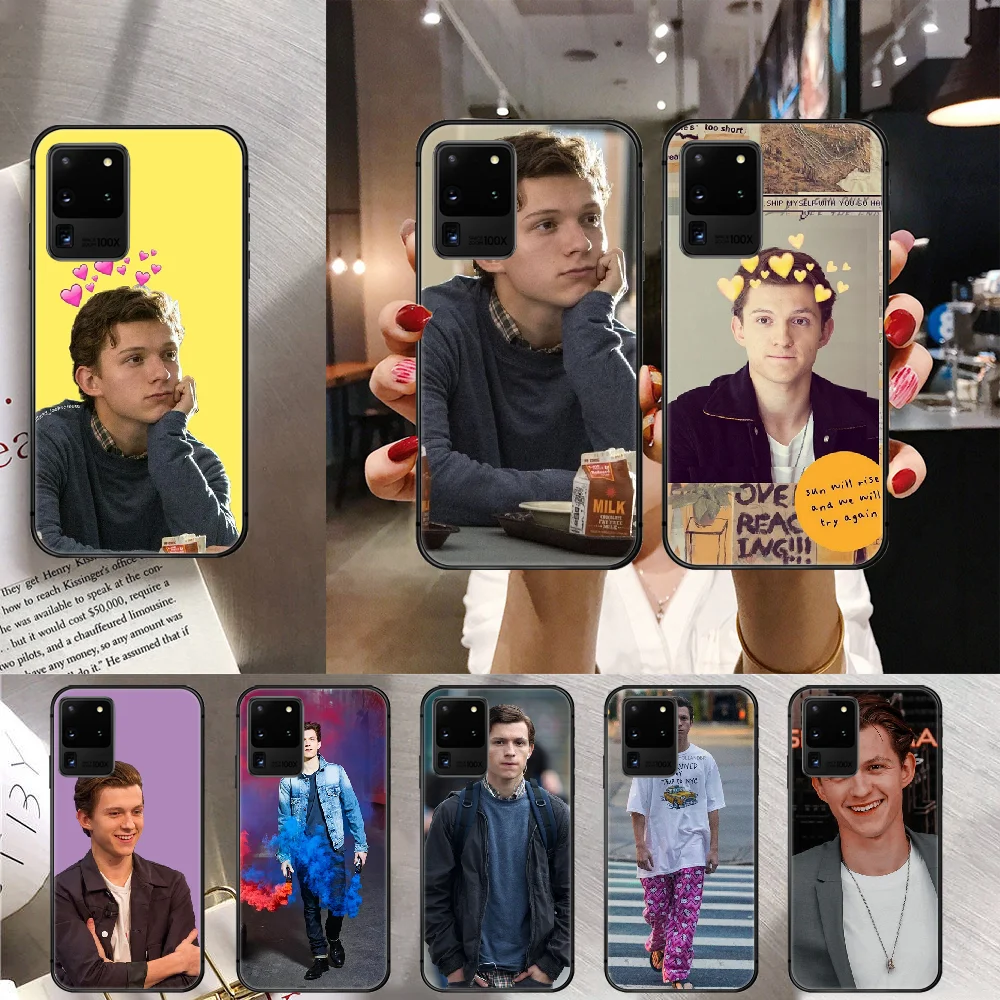 

Tom Holland Phone Case Cover For Samsung Galaxy Note S 7 8 9 10 10E 20 Plus Lite Uitra Black Tpu Black Shell Etui Cell