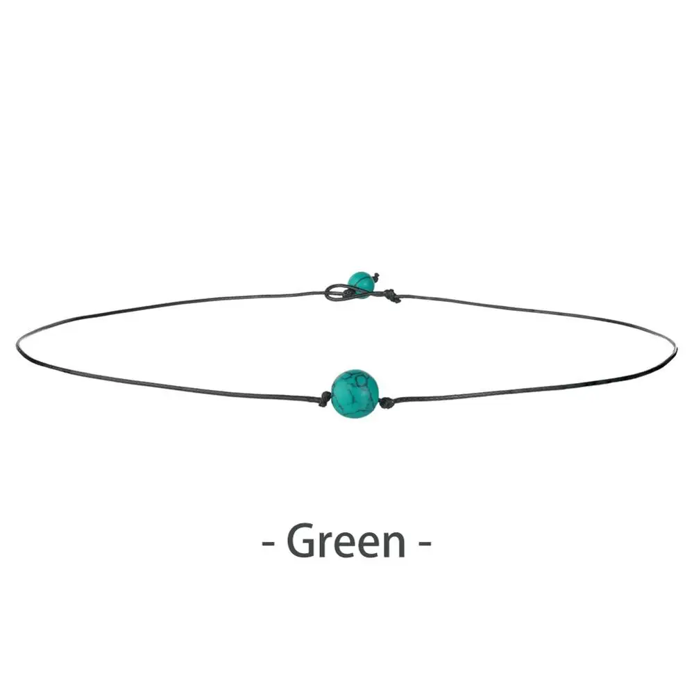 Цепочка с подвеской из черной кожи простой кулон жемчугом ожерелье натурального