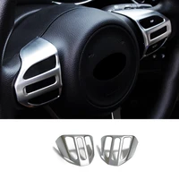 for kia ceed gt 2016 car styling car steering wheel switch cover interior car sticker abs matte frame button auto cover 2pcs