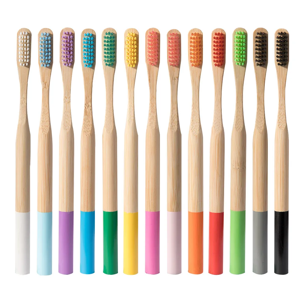 

1PC Dropshipping Eco-Friendly Natural Bamboo Charcoal Toothbrush Soft Bristle Low Carbon Wooden Handle Tooth Brush Oral Care