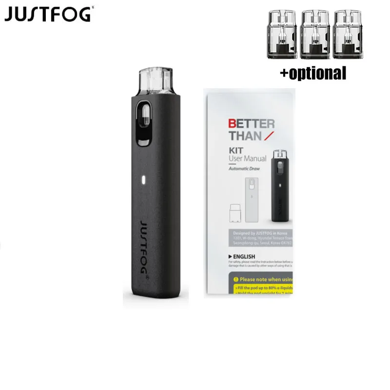 

Original Justfog Better Than Kit Vape Pen Kit 11W Max Power 420mAh Battery 1.0ohm Vertical Coil 1.9ml Cartridge Capacity