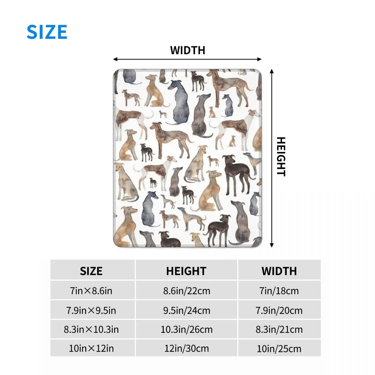 Коврик для мыши Greyhounds Wippets And Lurcher Dogs коврик Galgo игровой новинка водонепроницаемый