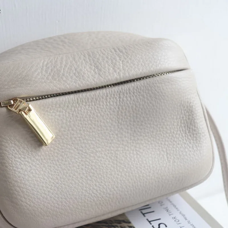 

2020 New Leather Small Flap Square Bag Litchi Pattern Imported first layer cowhide shoulder diagonal bag female soft Crossbody
