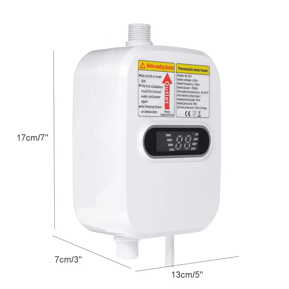 RX-21 Warmtoo Electric Tankless 3500W Mini Instant Hot Water Heater Kitchen Faucet Tap Heating 3 Seconds | Бытовая техника
