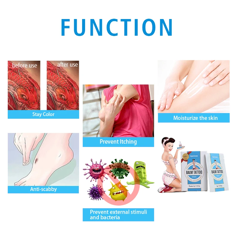 

Professional 10pcs/boxTattoo Aftercare Cream For Tattoo body art Permanent Makeup Supplies Pure Natural SPF 50+ Sun protection