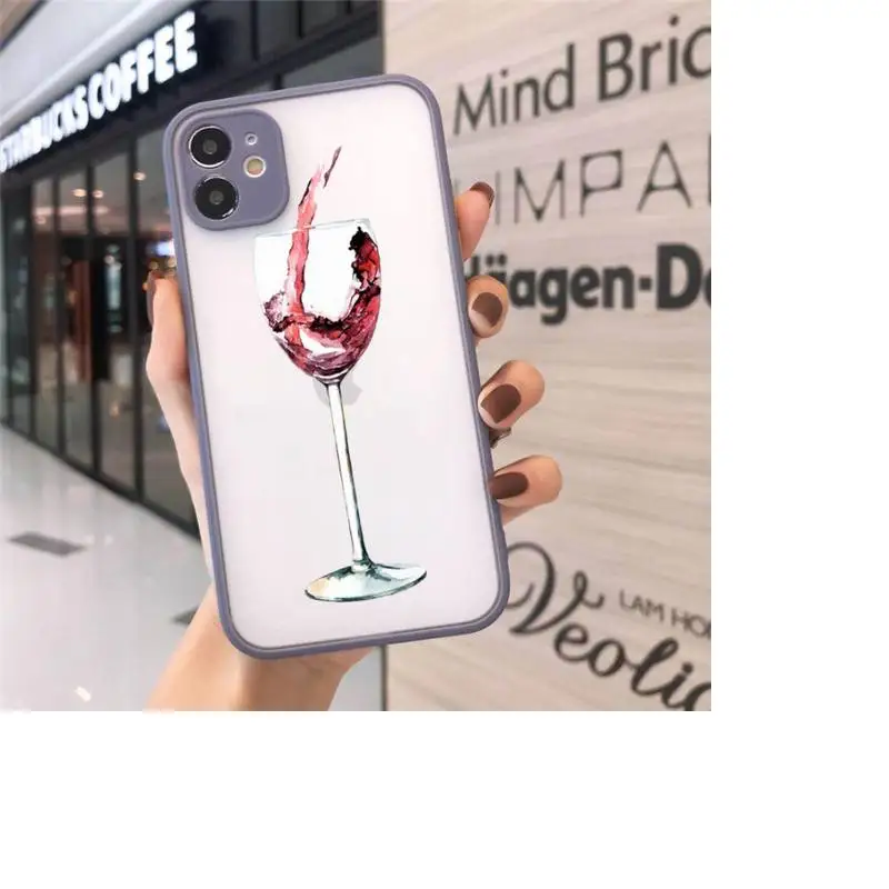 

Lemon refreshing drink red wine Phone Case Matte transparent For Gray iPhone 12 Mini 11 Pro XR XS Max 7 8 Plus X Back Cover