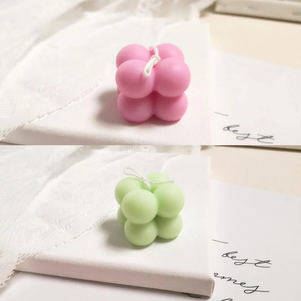 Свеча из соевого воска милая маленькая кубическая Геометрическая свеча воск