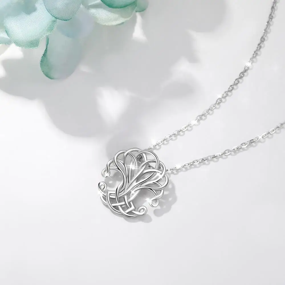 Ожерелье женское из серебра 925 пробы с кулоном в виде дерева жизни|Подвески| |