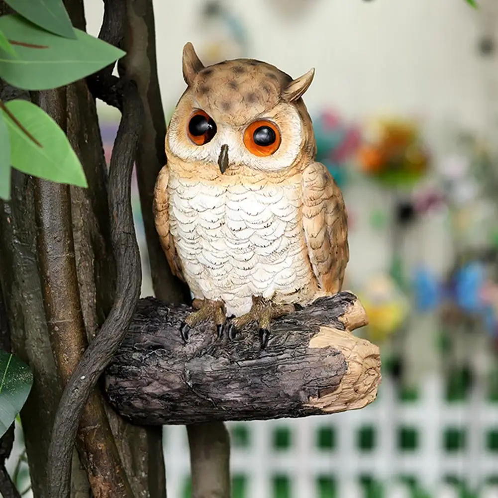 

Resin Owl Statue Bird Garden Sculpture Art Figurine Decorations For Indoor/Outdoor Lawn Yard Porch Desktop Owl Ornaments