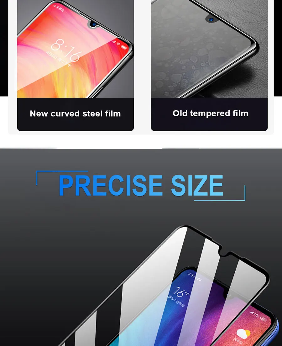 Полный клей покрытие из закаленного стекла для Xiaomi mi 9T Pro mi 9 SE Защитная пленка для экрана для красного mi 7 K20 Pro 7A Note 7 стекло