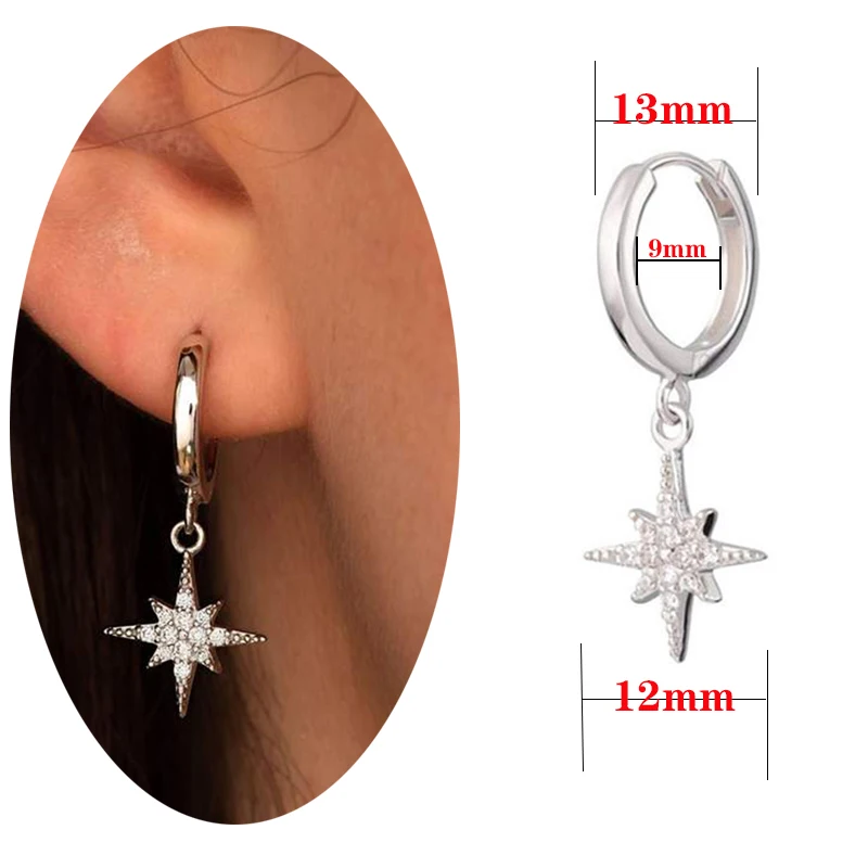 Женские серьги кольца из серебра 2020 пробы с фианитом|Серьги-кольца| |