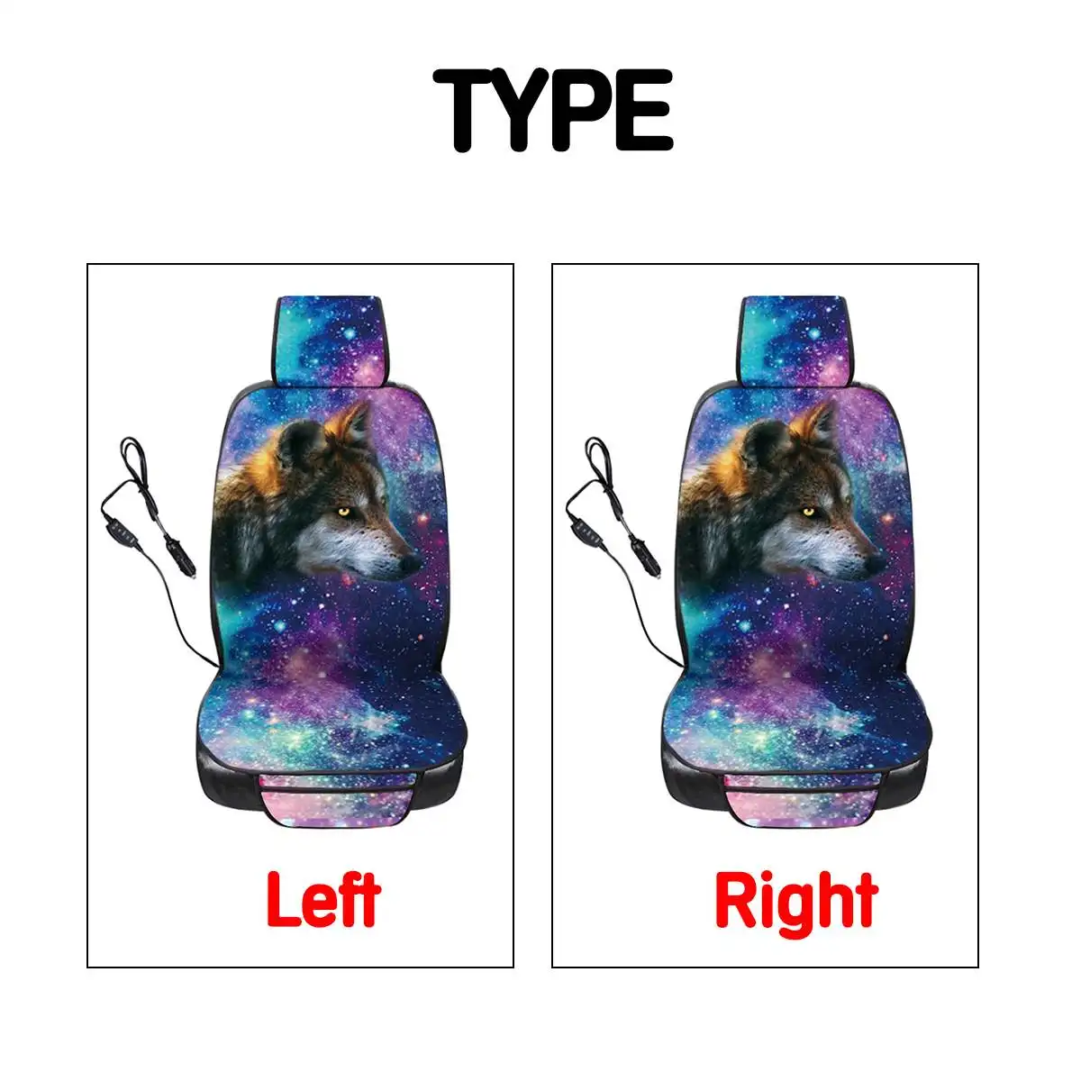 

3D Animal Winter Warmer Seat Covers 12V Universal Car Heated Heating Heater Seat Pads Breathable Car Seat Cover Four Season