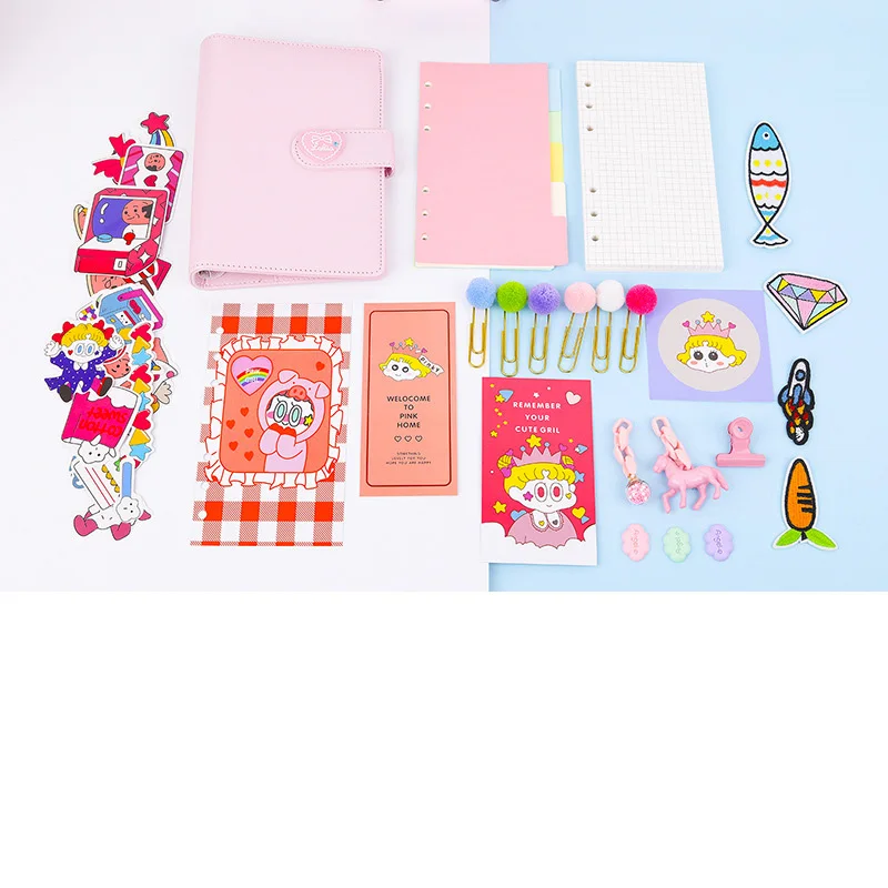 Ordinary Корейский Блокнот Binder Bullet Journal Set A6 спиральный органайзер для планирования мероприятий сетка записная книжка DIY девушка план путешествия 6 кольцо руководство - Цвет: Ordinary