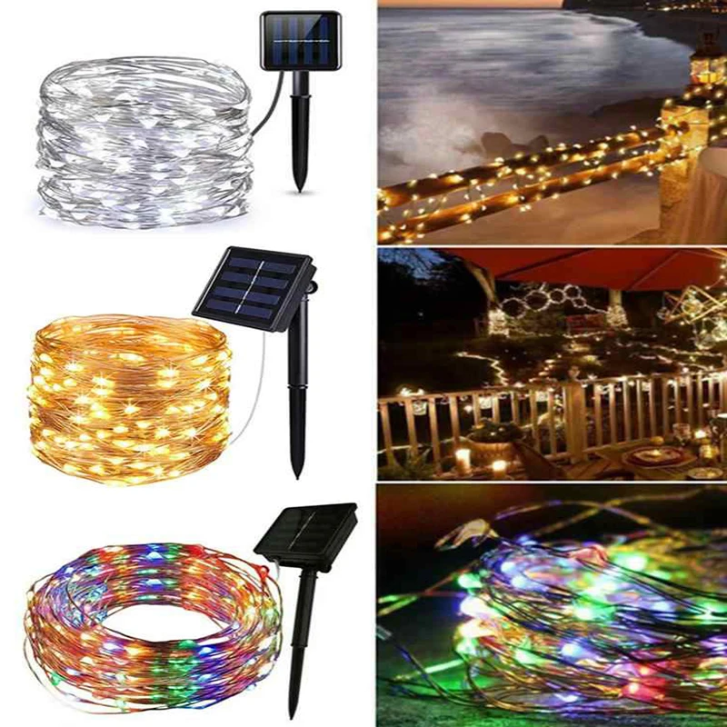 

Outdoor Solar String Light Copper Wire Light Solar Fairy Light Waterproof Holiday Party Wedding Decoration Outdoor String Lights