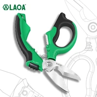 laoa 8 heavy duty electrician scissors wire cutter stainless steel wire stripper cable cutting scissors crimpper