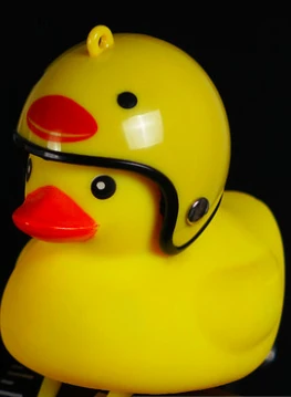 chick Велосипедный светильник, передний хвост, велосипедный звонок, рожок, вспышка, велосипедный руль, утиная голова, сигнальная лампа, велосипедный резиновый предупреждающий светильник, звуковой сигнал, безопасность - Цвет: chick