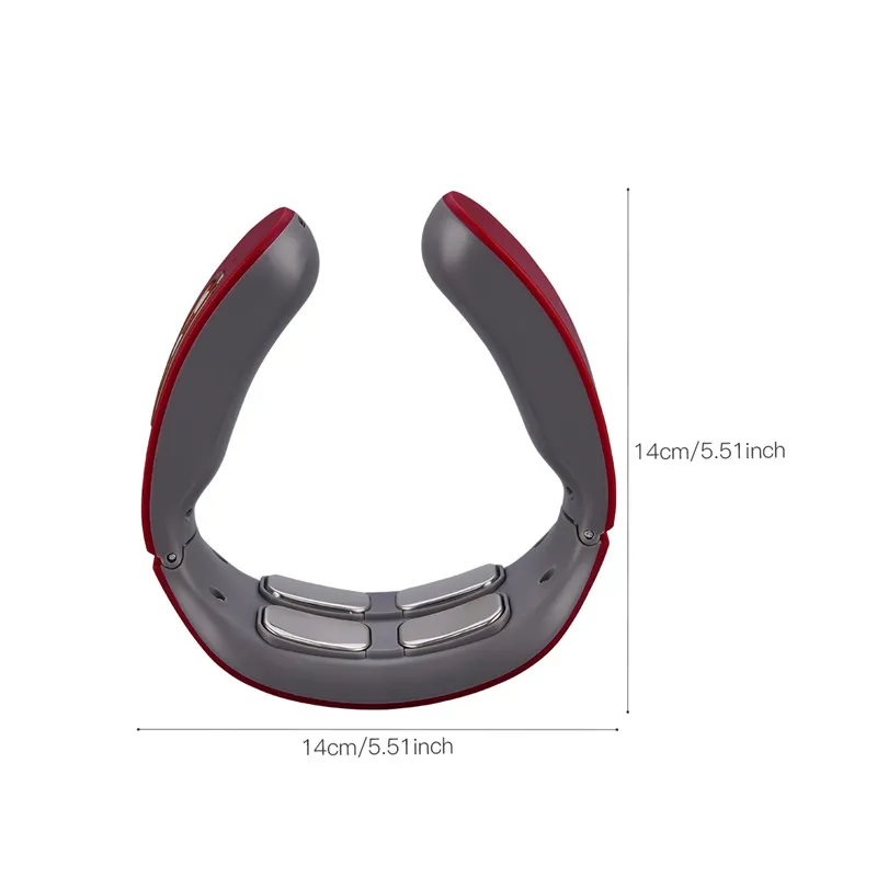 

USB Micro Current Pulse Neck massager Hot Compress Pain Relief Health Care Relaxation Machine Massager Acupuncture 6 Modes