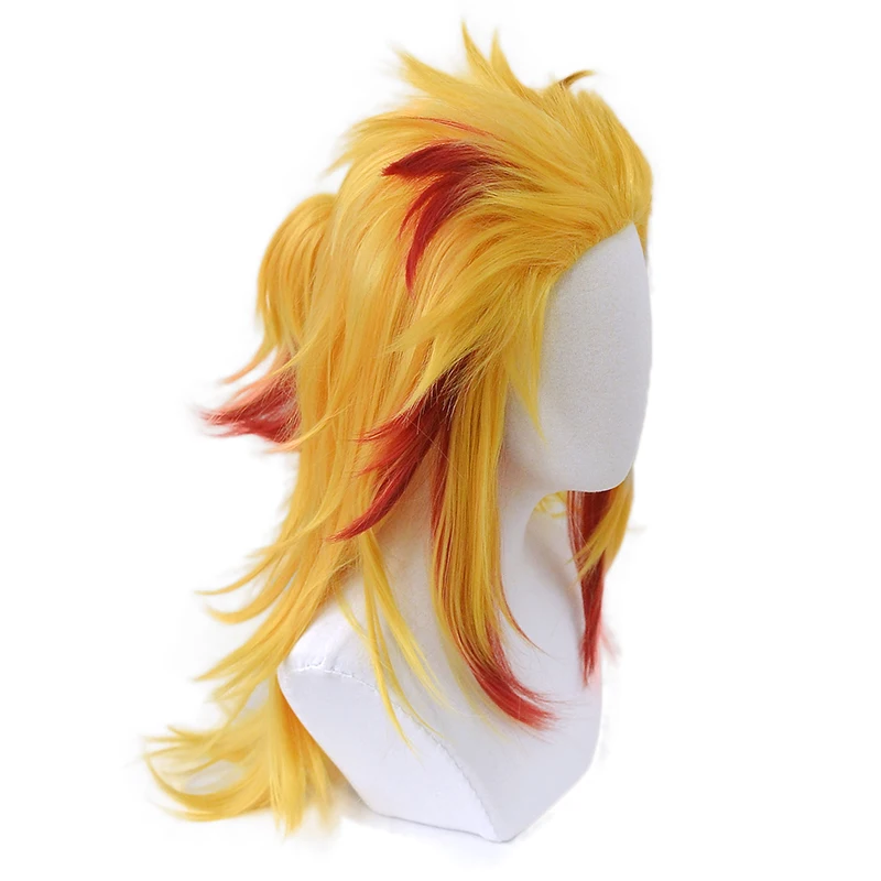 

Demon Slayer Kimetsu no Yaiba Rengoku Kyoujurou Wig Cosplay Costume Heat Resistant Synthetic Hair Halloween Party Wigs