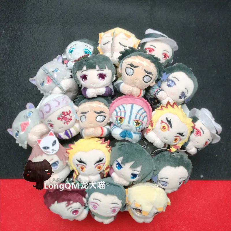 10CM Genuine Stuffed Doll Anime Demon Akaza Rengoku Slayer Plush Doll Clamps Pendant Mascot Toys For Children Birthday Gifts