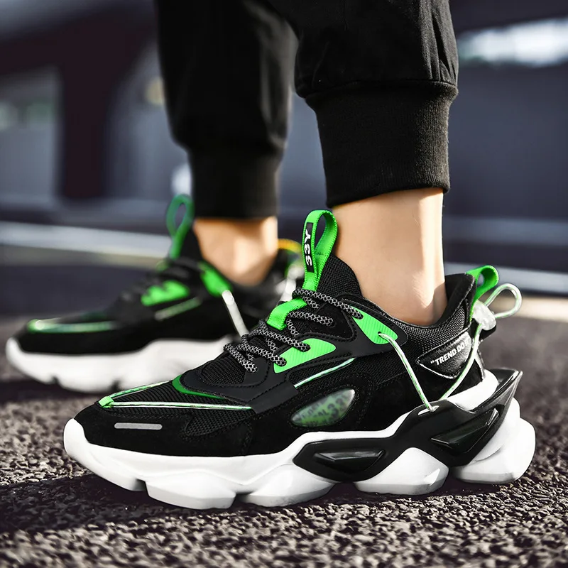 Men's Casual Shoes for Man Sneakers Fashion Sport Running Shoes Summer Net Red Thick-Soled Old Shoes Men's New Casual Shoes