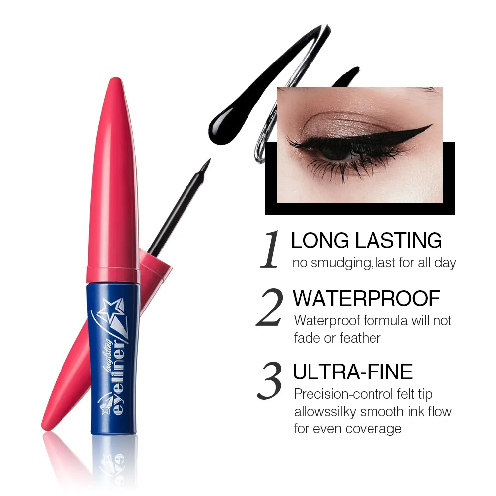 

Menow Miele E416 Densely Cool Black Eyeliner Waterproof And Sweatproof Not Smudge Cross Border Makeup