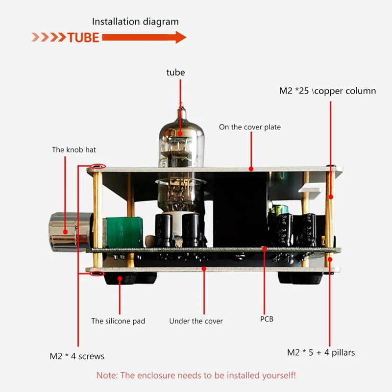 Ламповый модуль усилителя фонаря Bluetooth 5 0 ламповый 6J1 Точное сопряжение вилка